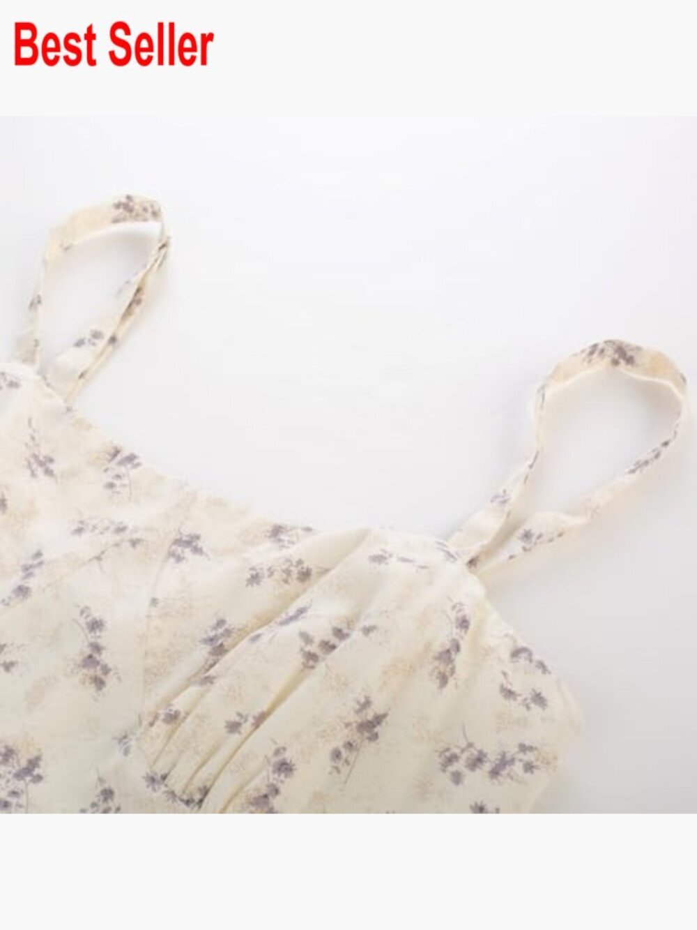 Polyester Blend Floral Midi Dress with Ruffle Details for Wedding Guest - Picture 2 of 7